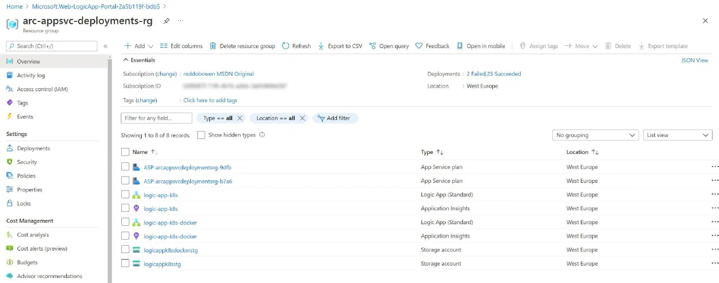 Screenshot showing the App deployed in the Azure Portal