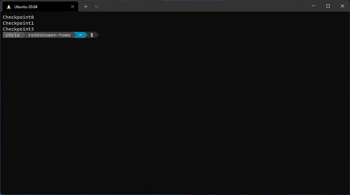 After shutting down the WSL environment, relaunching the Windows Terminal gives the expected results