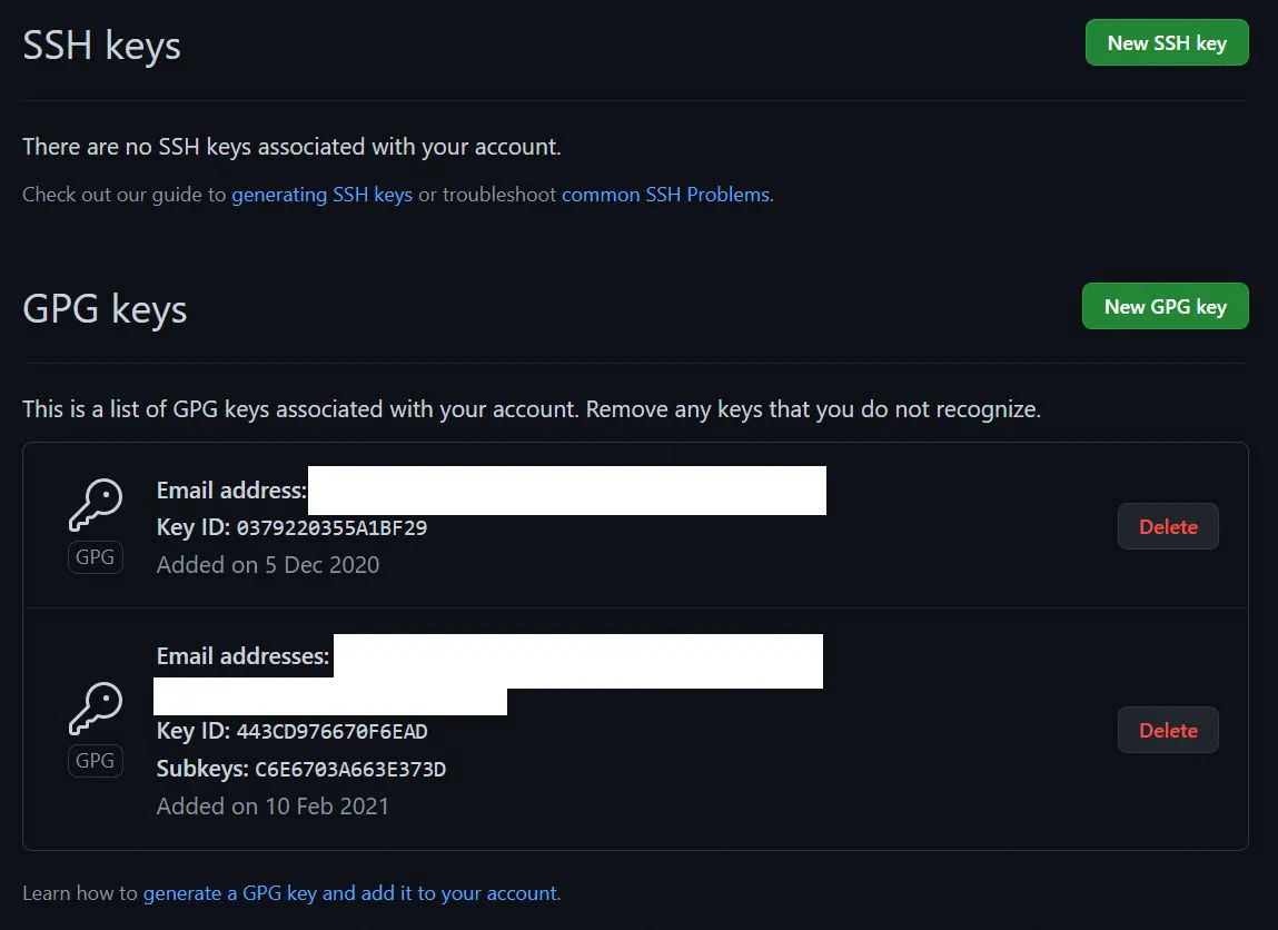 GitHub GPG Keys Example GitHub GPG Keys Example