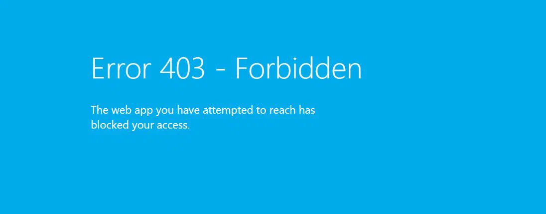 Screenshot showing the webapp is not accessible through the azurewebsites.net address, as that is being directly routed rather than through the App Gateway Screenshot showing the webapp is not accessible through the azurewebsites.net address, as that is being directly routed rather than through the App Gateway