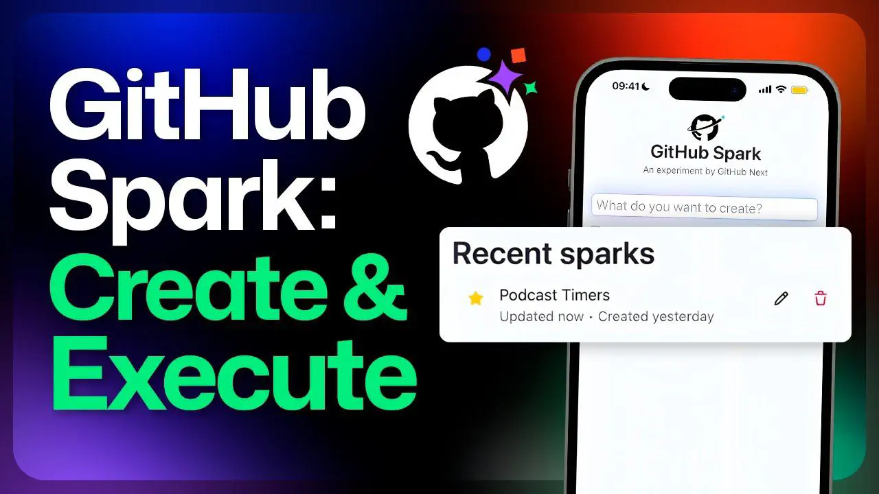 Use GitHub Spark to create a podcast timer apps