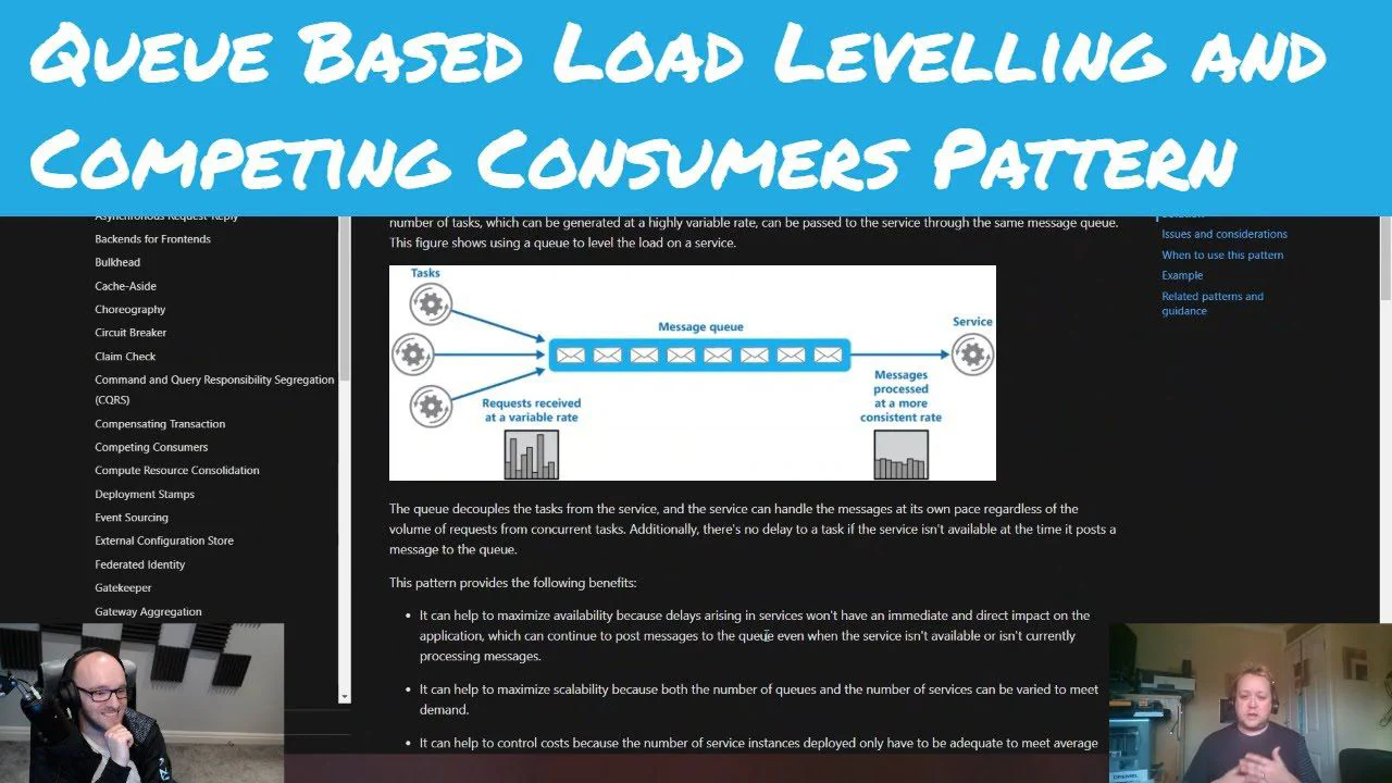 21 - The Queue Based Load Levelling and Competing Consumers Pattern